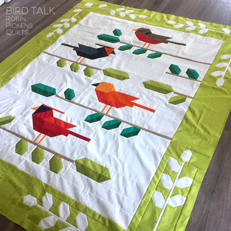 BIRD TALK quilt by Robin Pickens